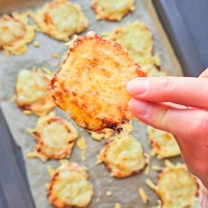 2 Ingredient Baked Onion and Cheese Chips