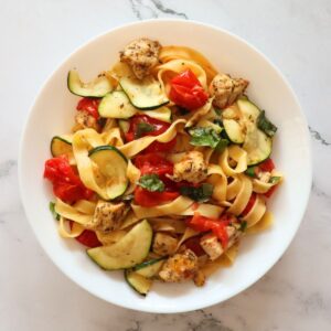 Air Fryer Chicken and Cherry Tomato Recipe Pasta