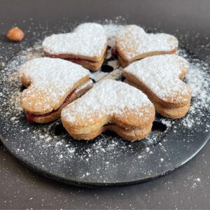 Almond Raspberry Sandwich Cookies