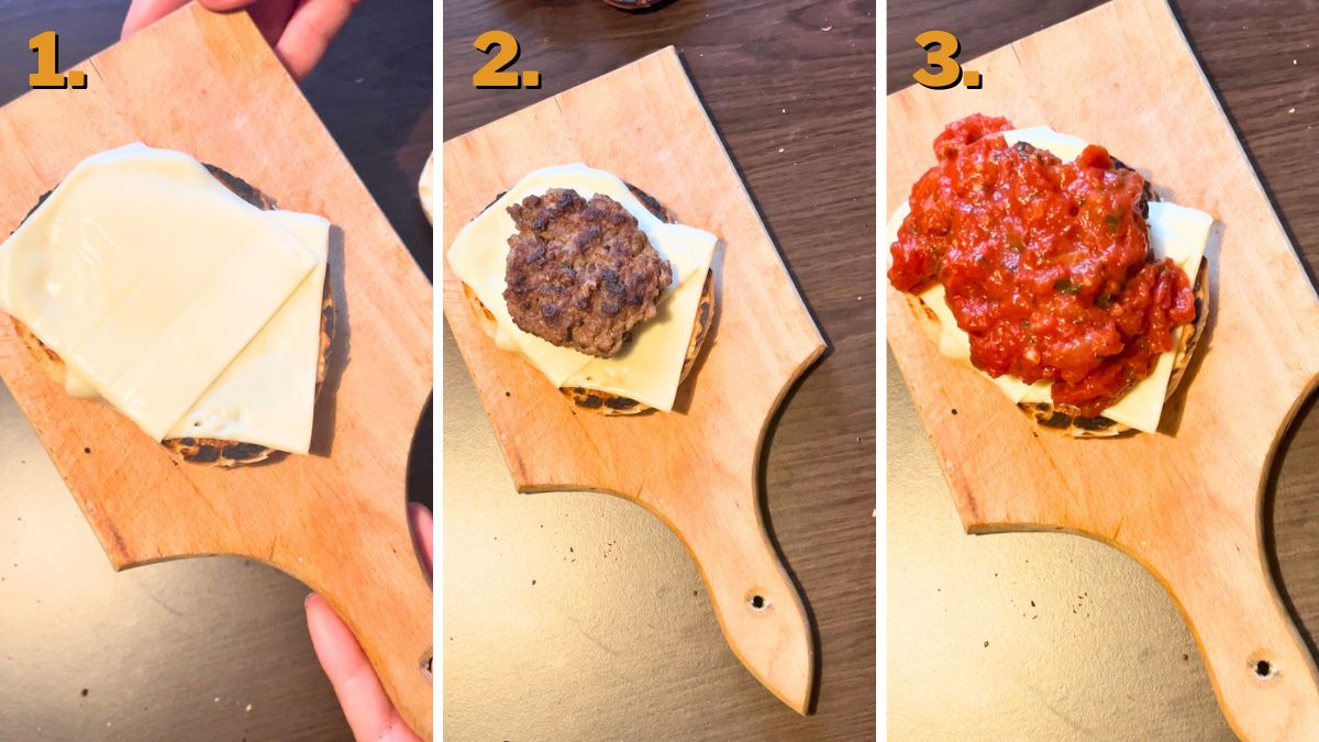 Assembling the Hot Dago Sandwich