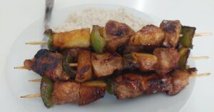 Baked Pineapple Teriyaki Chicken Kebabs
