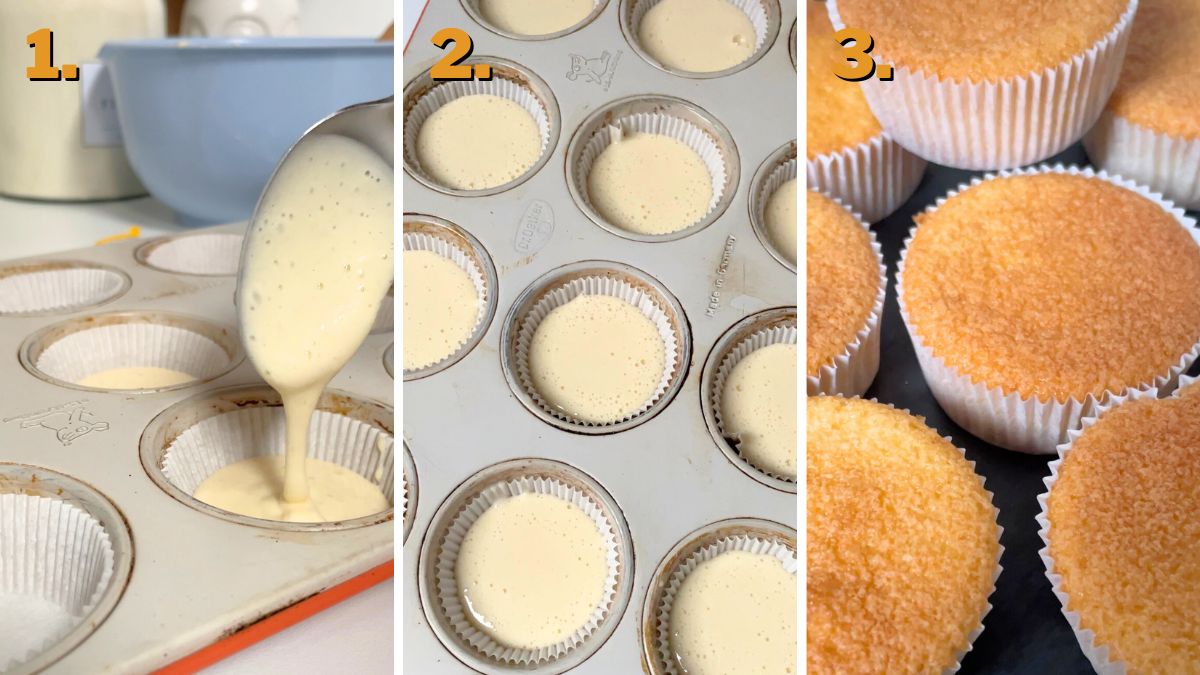 Baking the Cherry Blossom Cupcakes