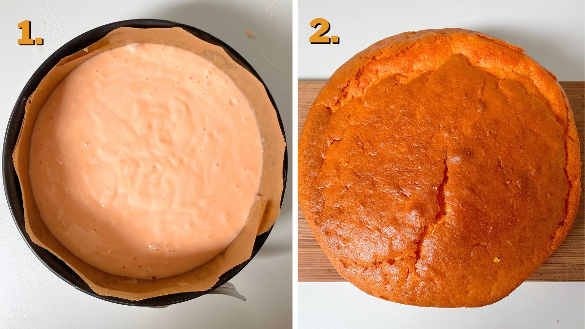 Baking the Simple Pink Heart Cake with Cherries