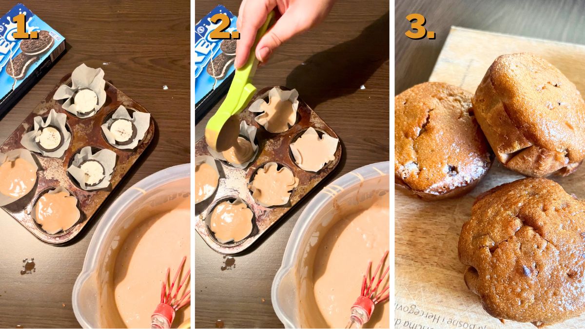 Baking the Tasty Oreo Crumble Cupcakes with Cream Cheese Frosting