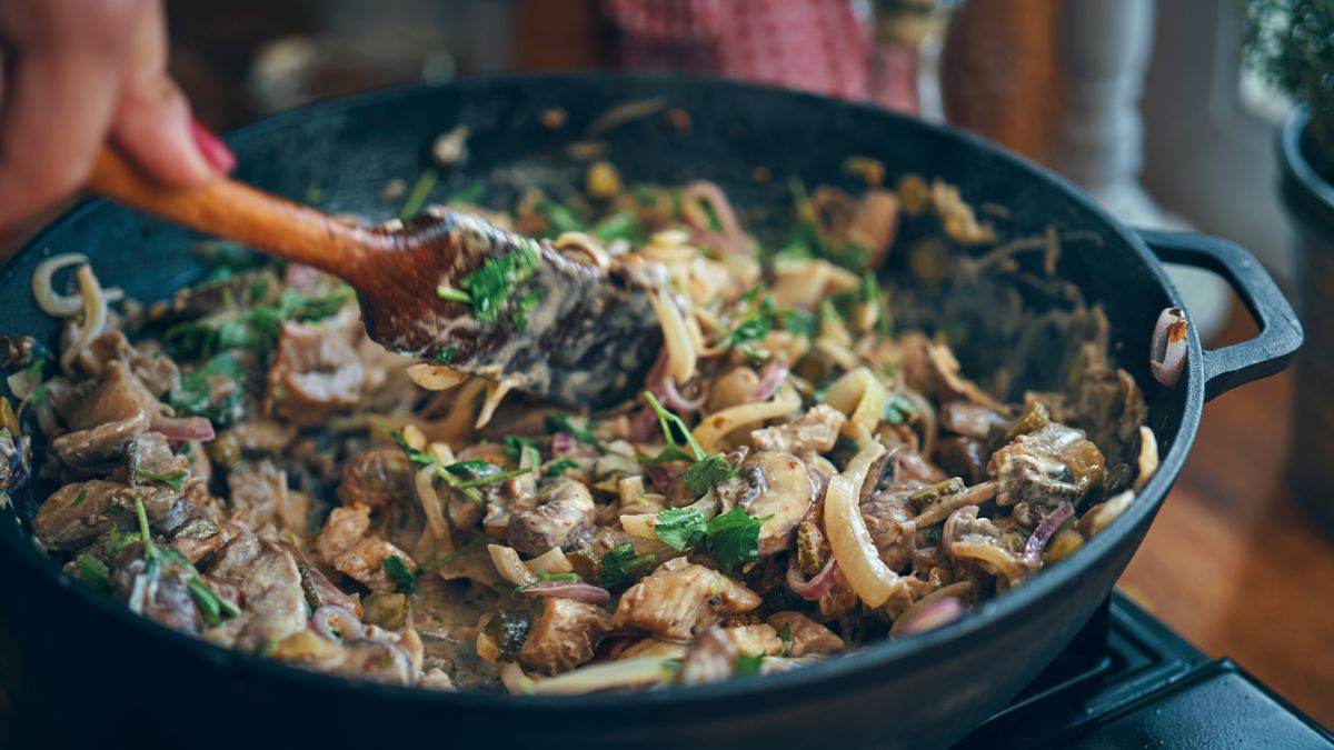 Beef Stroganoff With Vegan Mayo