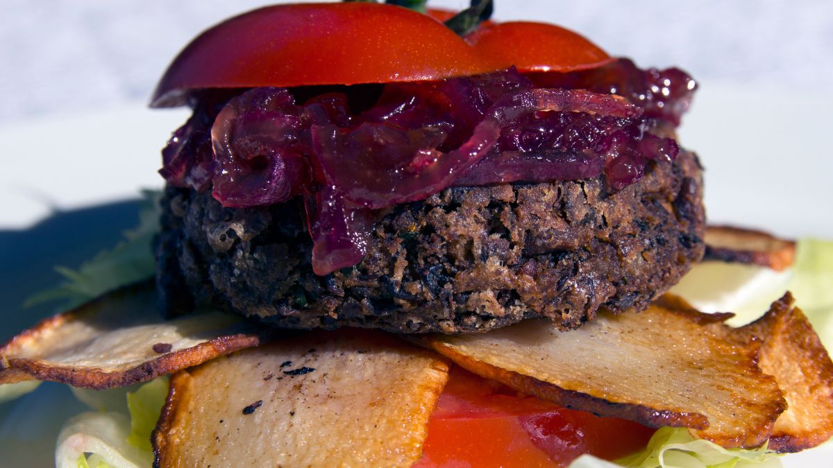 Black Beans and Mushrooms as Substitute for Andouille