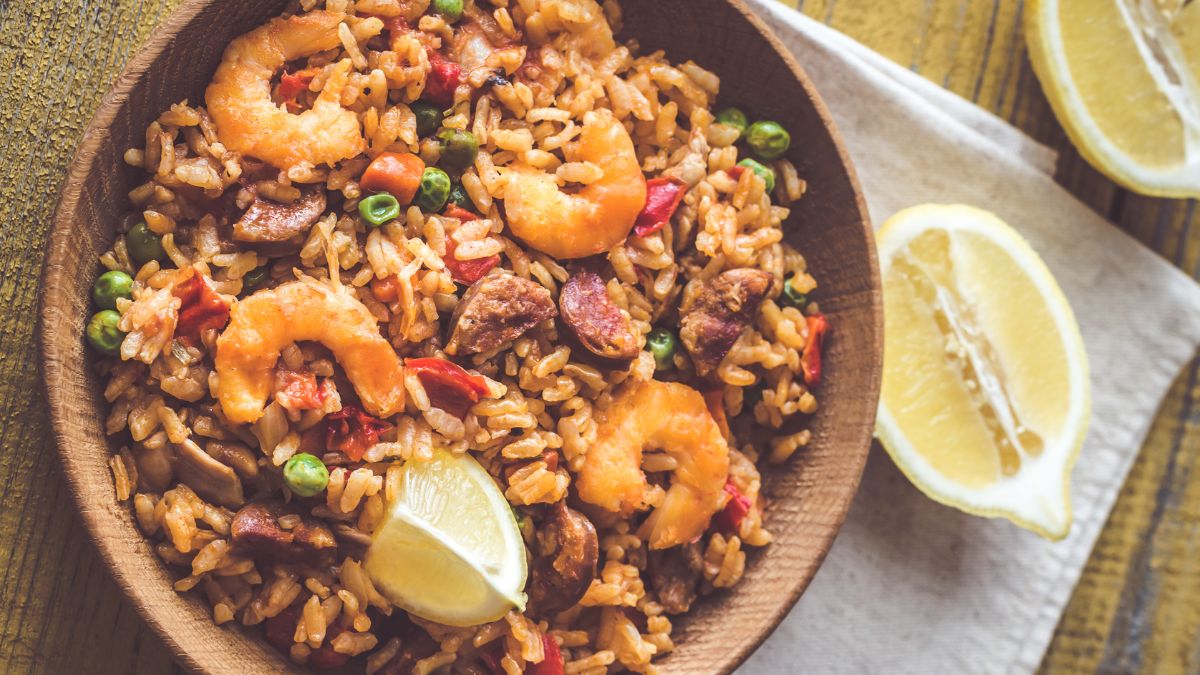 Bowl of Chicken and Chorizo Paella