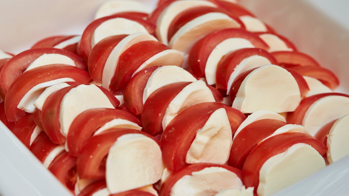 Caprese Salad as a Side For Philly Cheesesteak