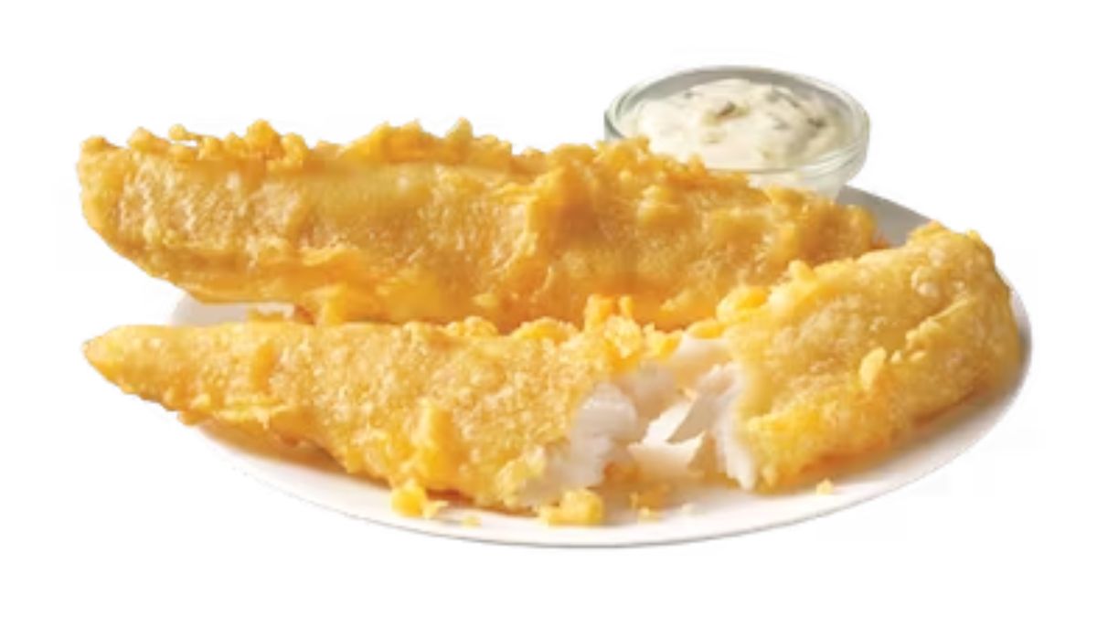 Captain D's 2 Piece Batter Dipped Fish served with tartar sauce
