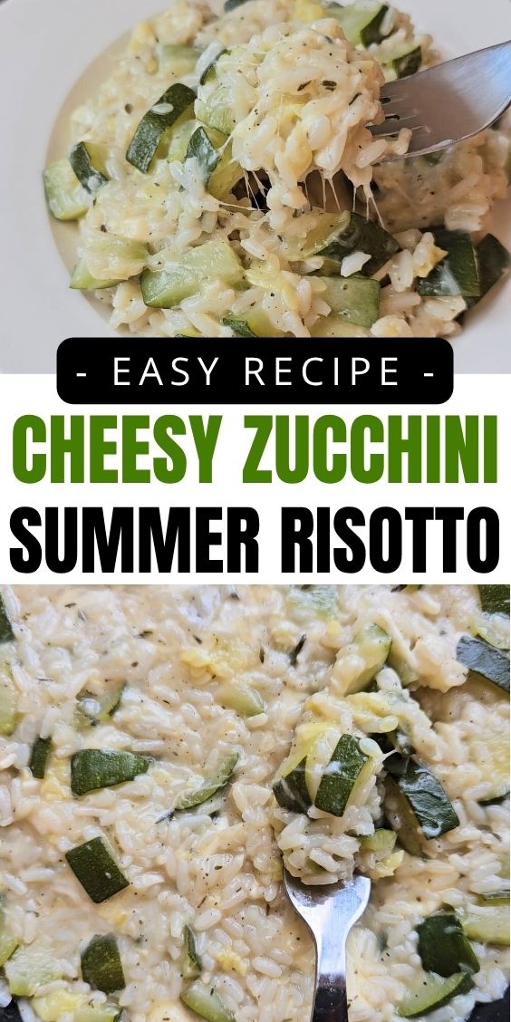 Cheesy Zucchini Risotto Recipe summer dinner