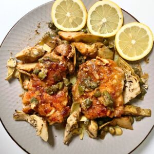 Chicken Piccata with Artichokes recipe