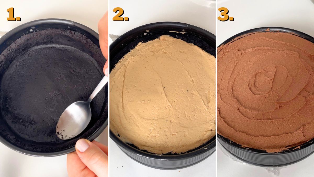 Chocolate Peanut Butter Pie Preparation