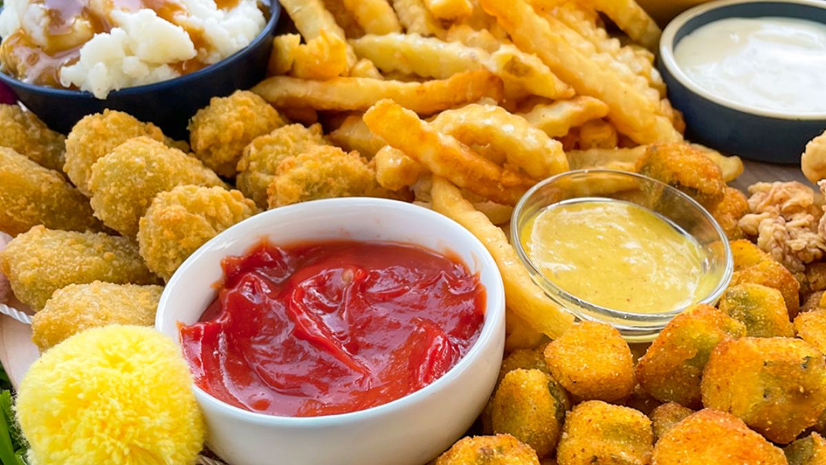 Church's Chicken order with fries, chicken, and sauces