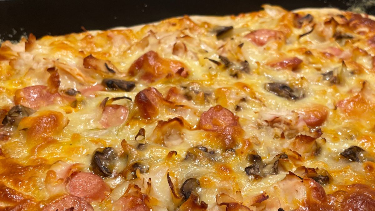 Costco Lasagna with Chopped Sausages