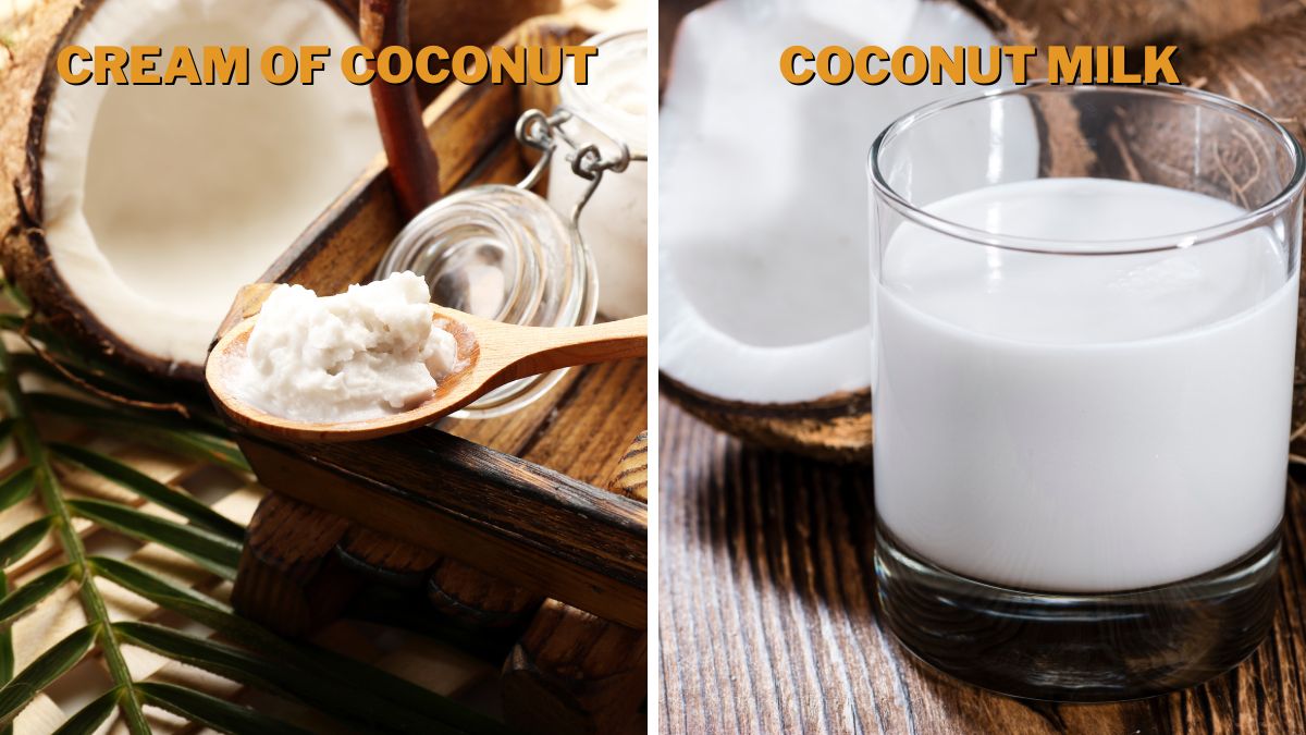 Cream of Coconut vs. Coconut Milk
