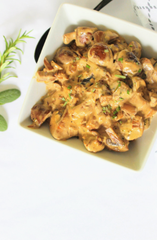 Creamy Keto Stroganoff Mushrooms