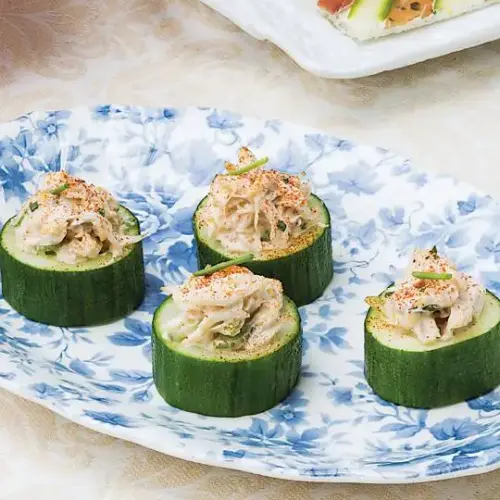 Cucumber Crab Canapes