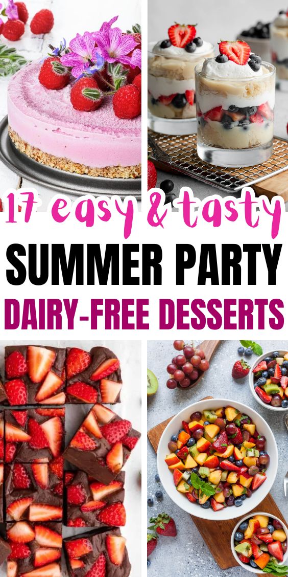 Dairy Free Summer Desserts