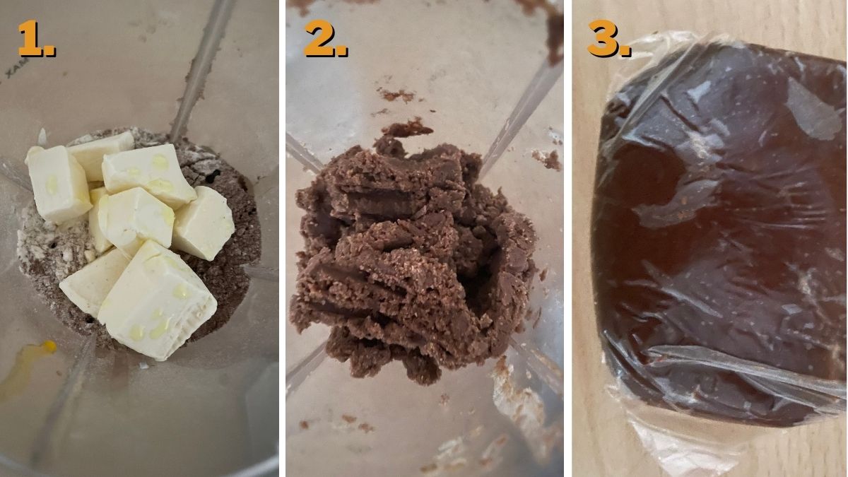 Double Chocolate Hand Pies making the dough