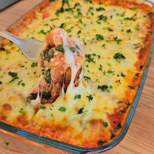 EASY HEALTHY cottage cheese pasta bake with broccoli recipe