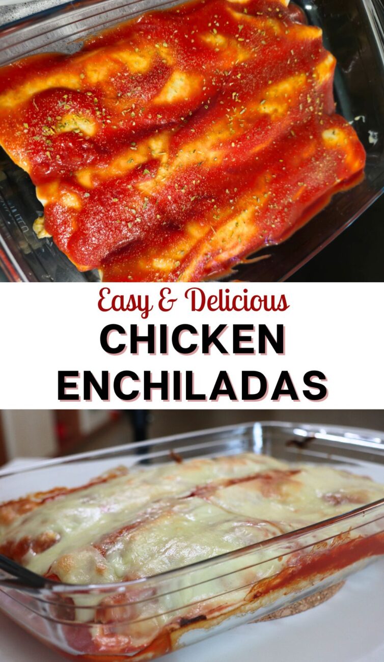 Easy Chicken Enchiladas with Red Sauce Recipe