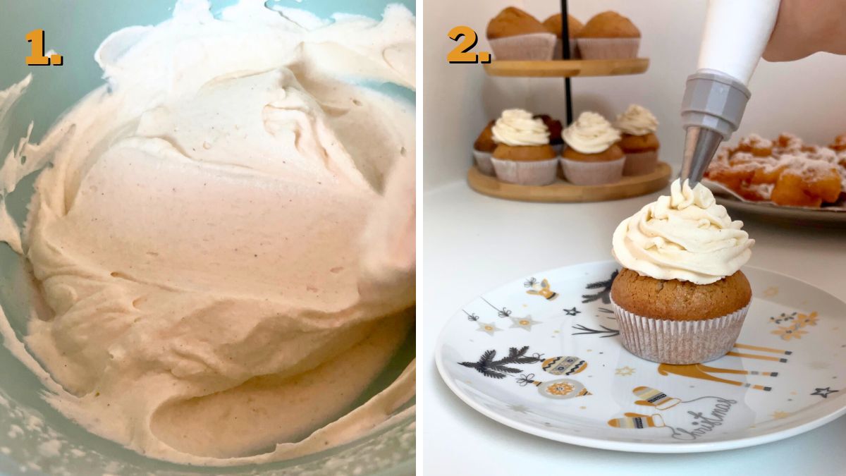 Frosting Funnel Cake Cupcakes