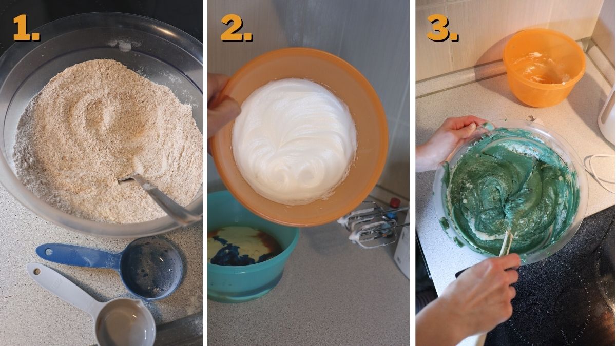 Green Velvet Cheesecake batter