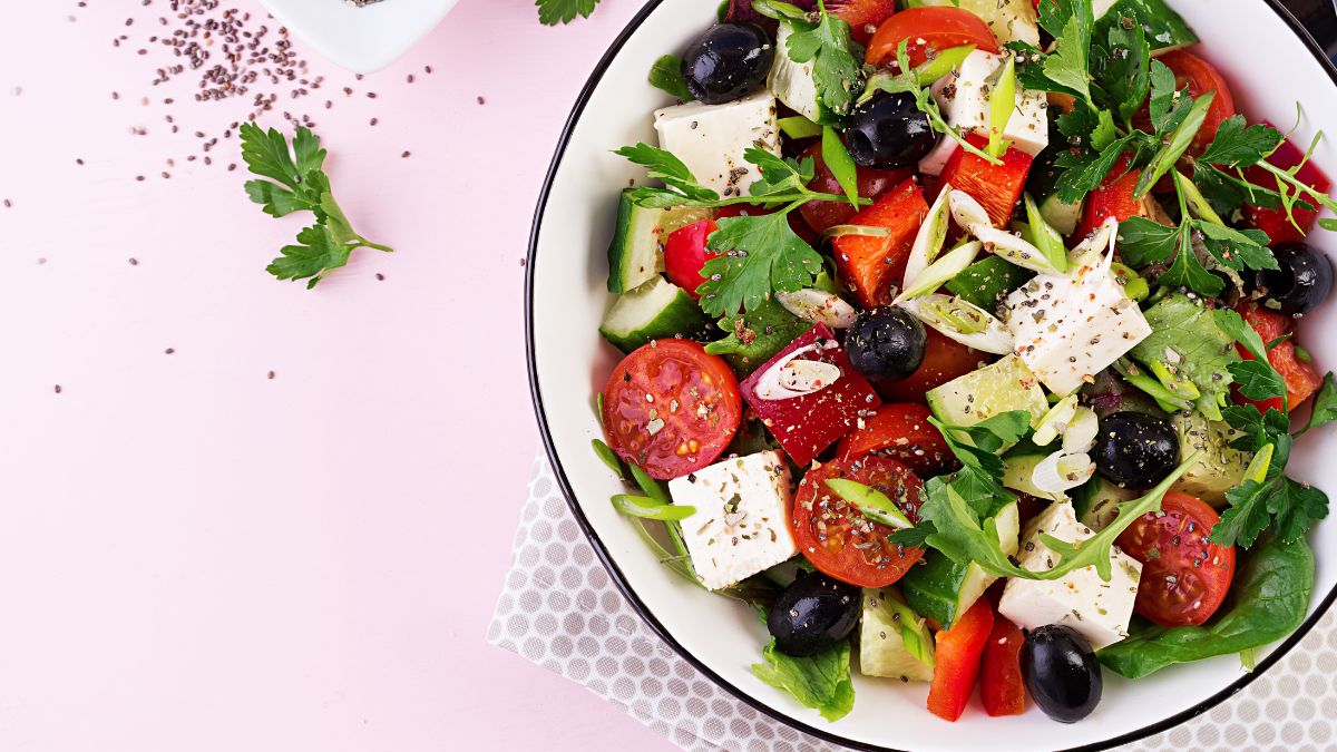Greens and Feta Cheese to Eat with Costco Quinoa Salad