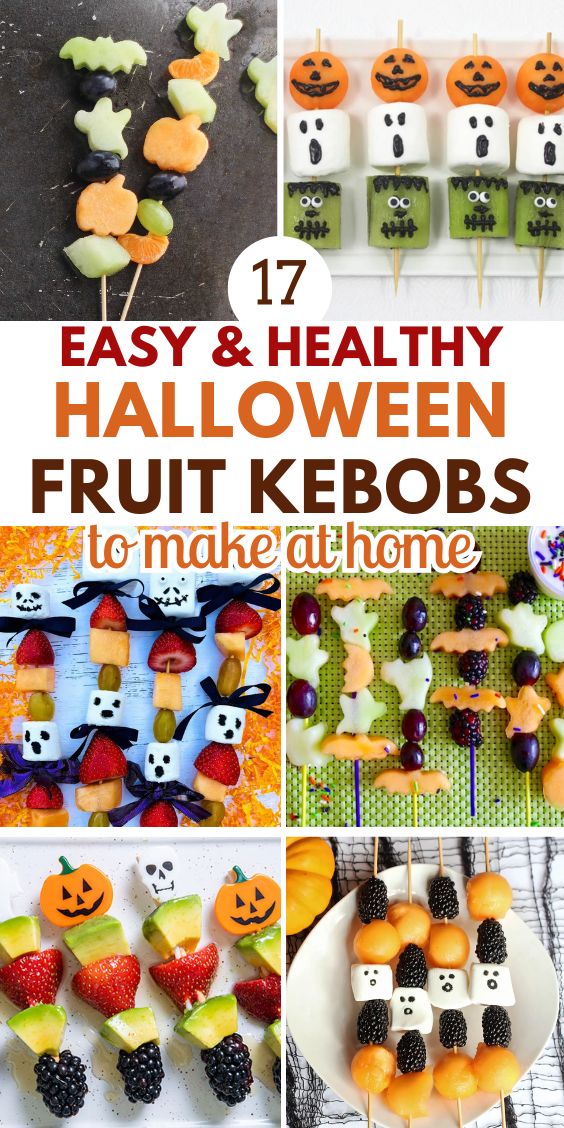 Halloween Fruit kebobs for a Party