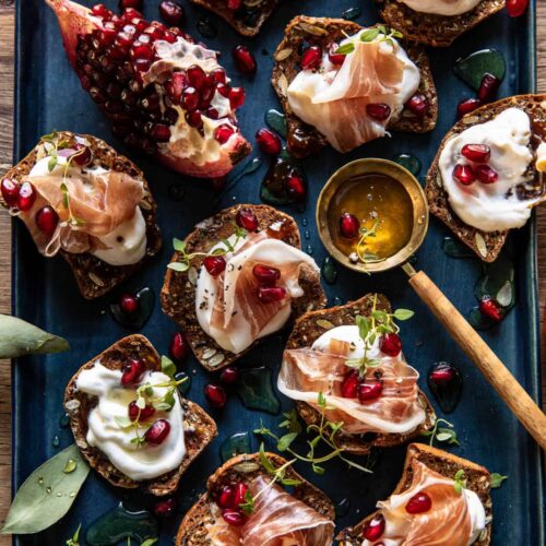Honey Whipped Ricotta and Prosciutto Crackers 1
