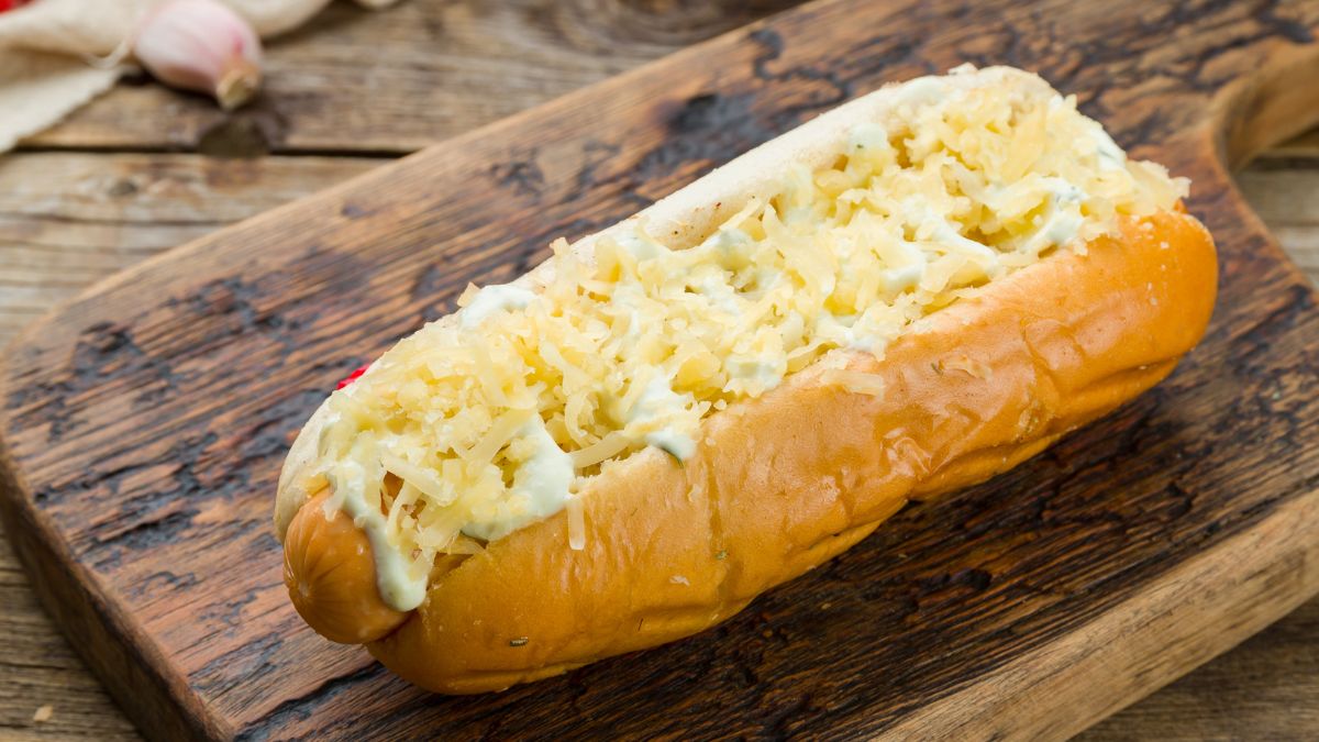 Hot Dog with Provolone Cheese