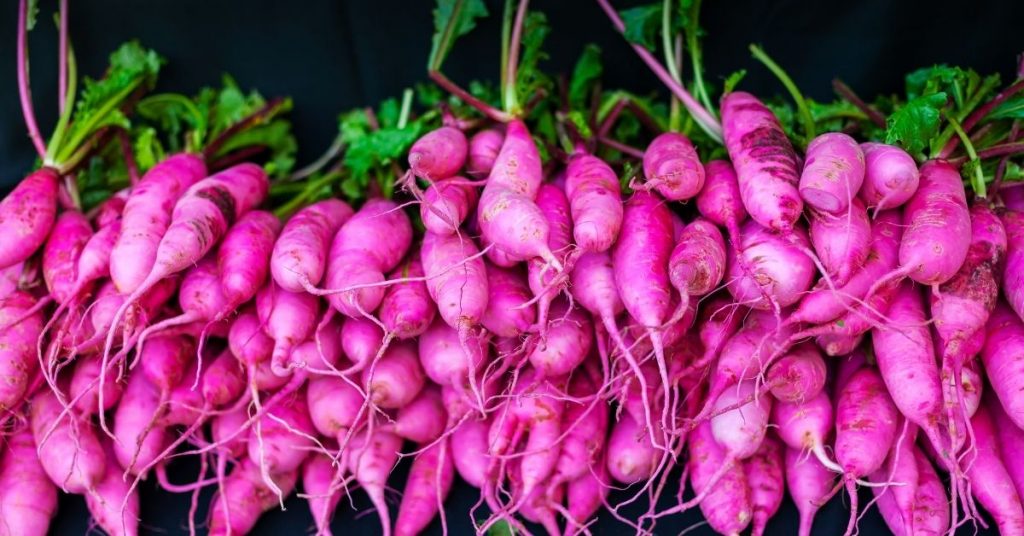 12 pink vegetables