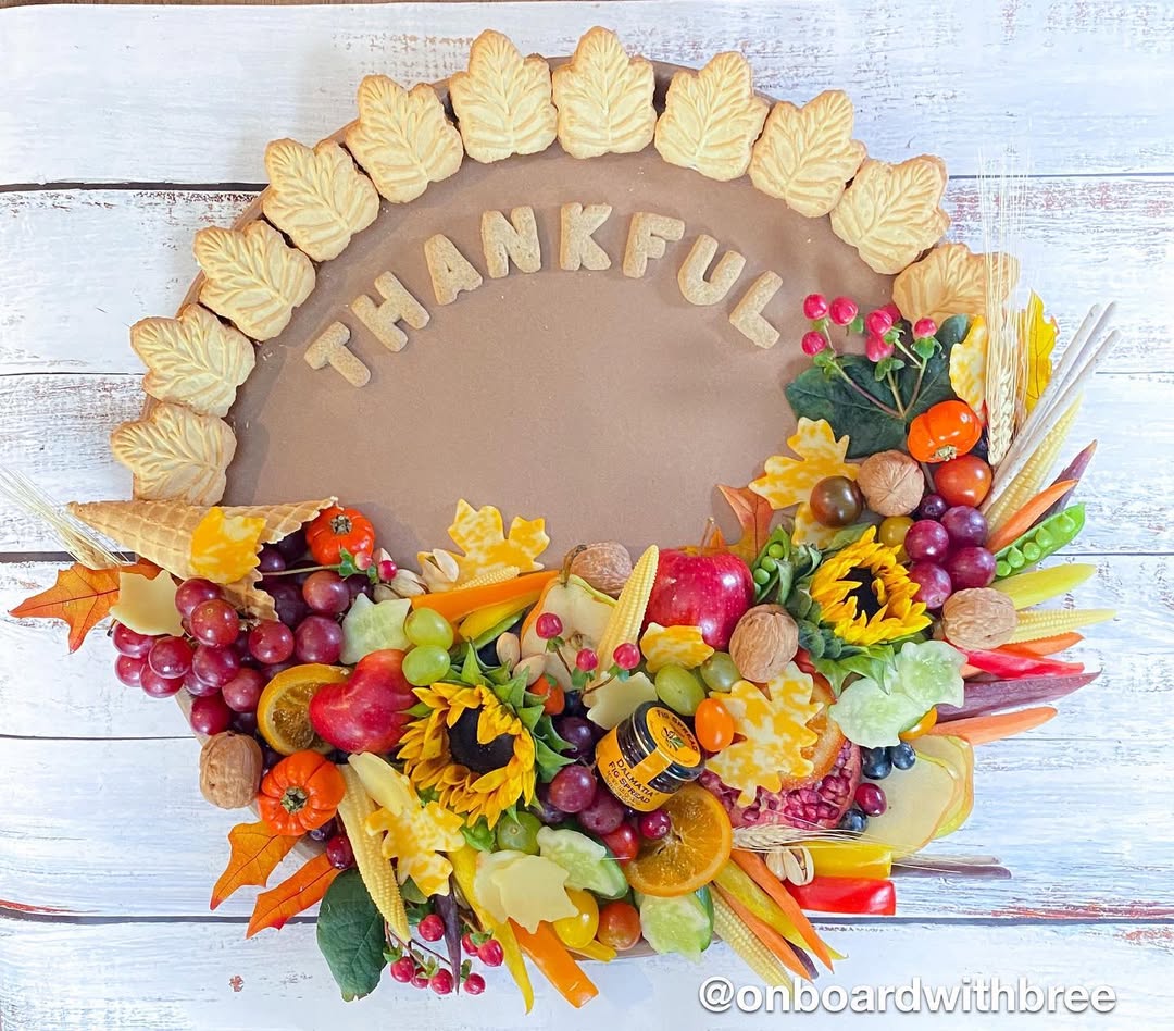 I made a colorful fruit veggie and cheese Th