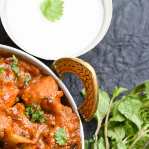 Improved Trader Joe's Butter Chicken with Raita