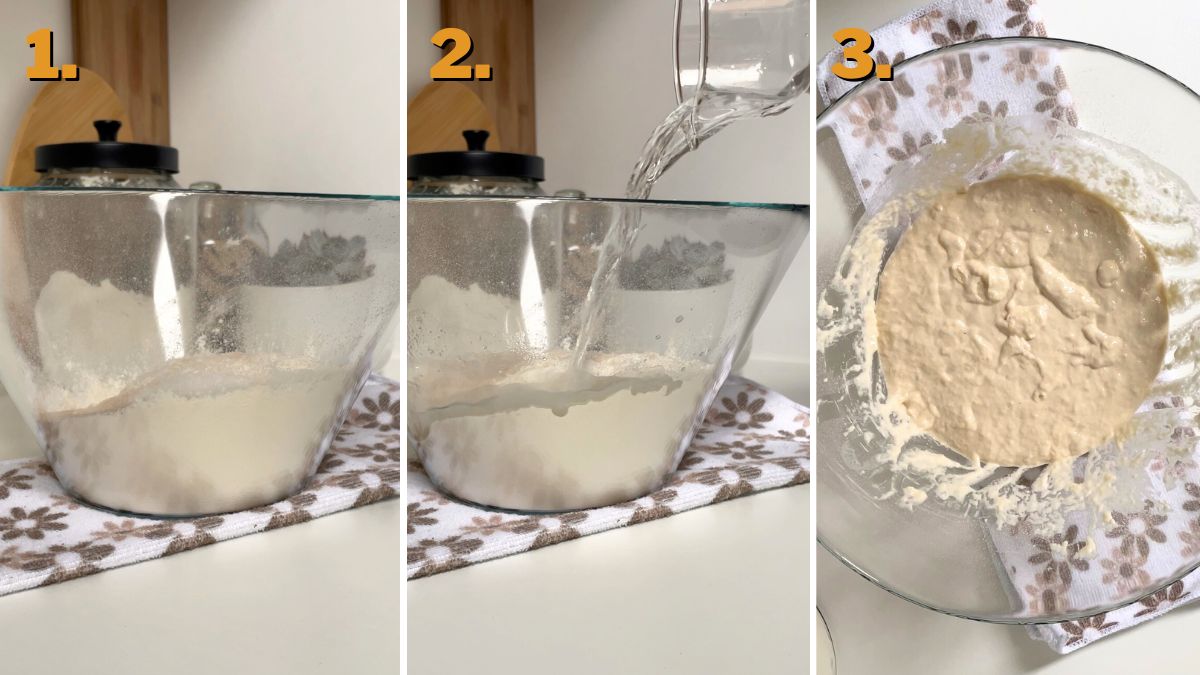 Kneading the Caramelized Onion Bread