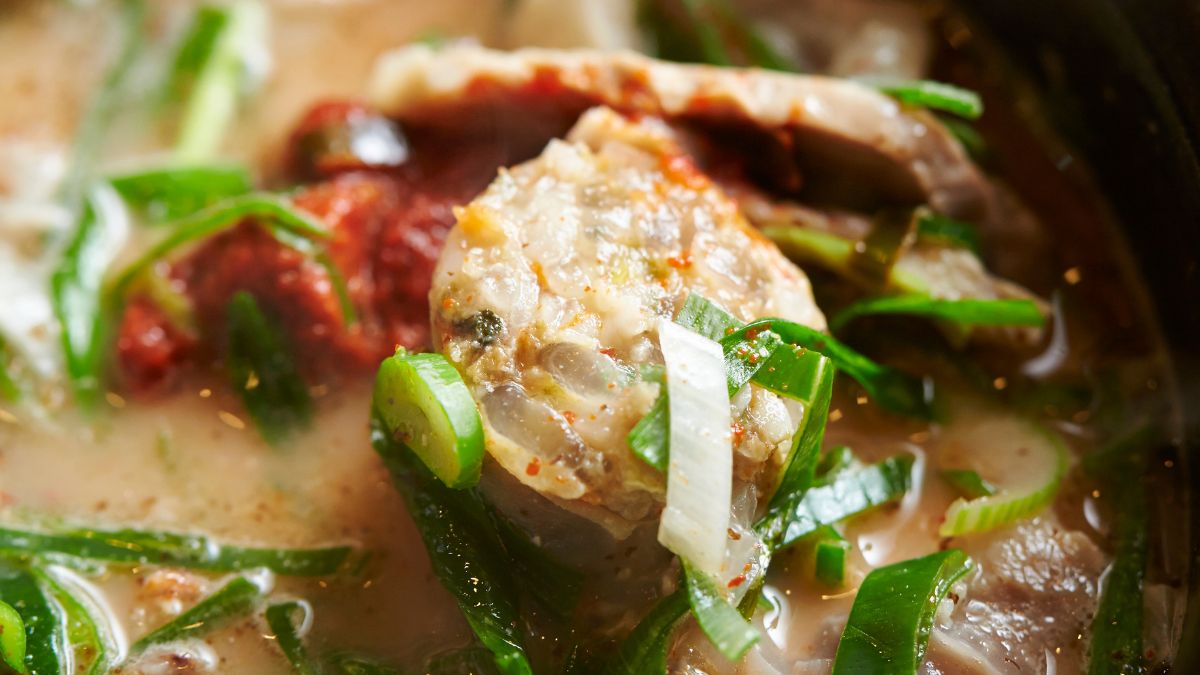 Korean Blood Sausage Soup