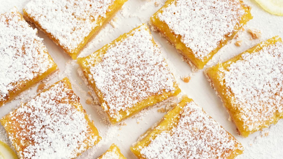 Lemon bars, top view