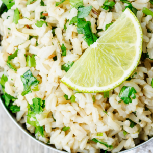 Lime Cilantro Garlic Brown Rice