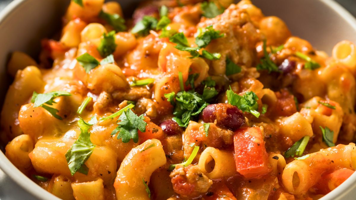 Mac and cheese with too much butter with spices