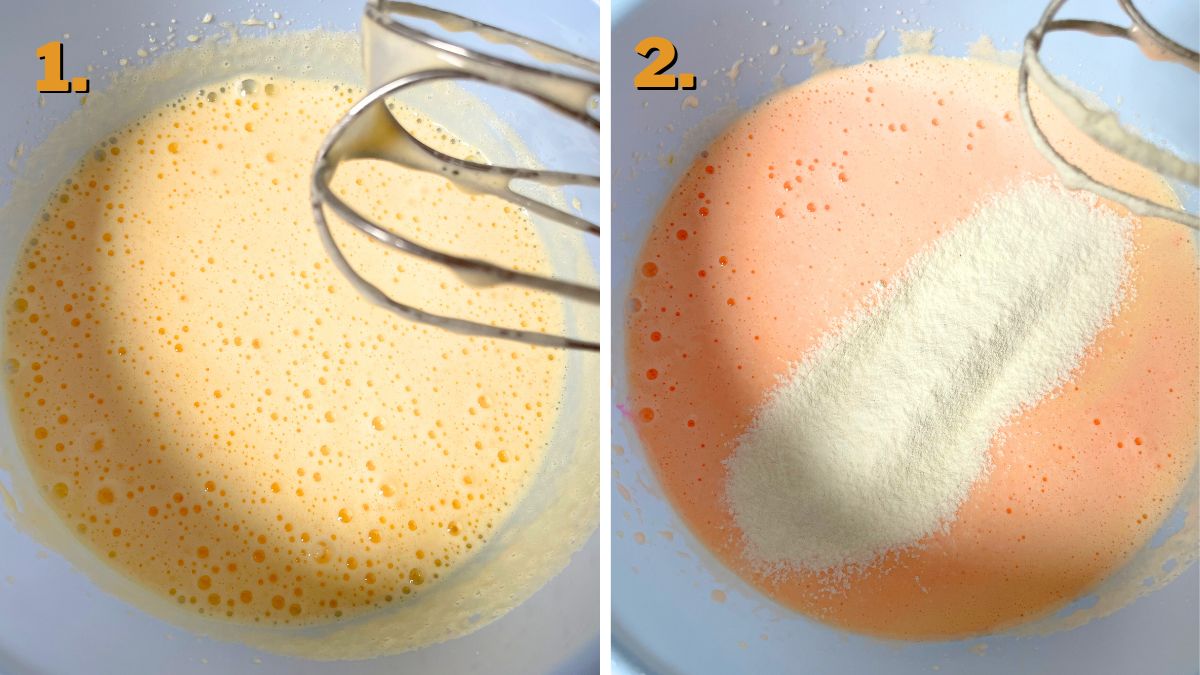 Make the Batter for Simple Pink Heart Cake with Cherries