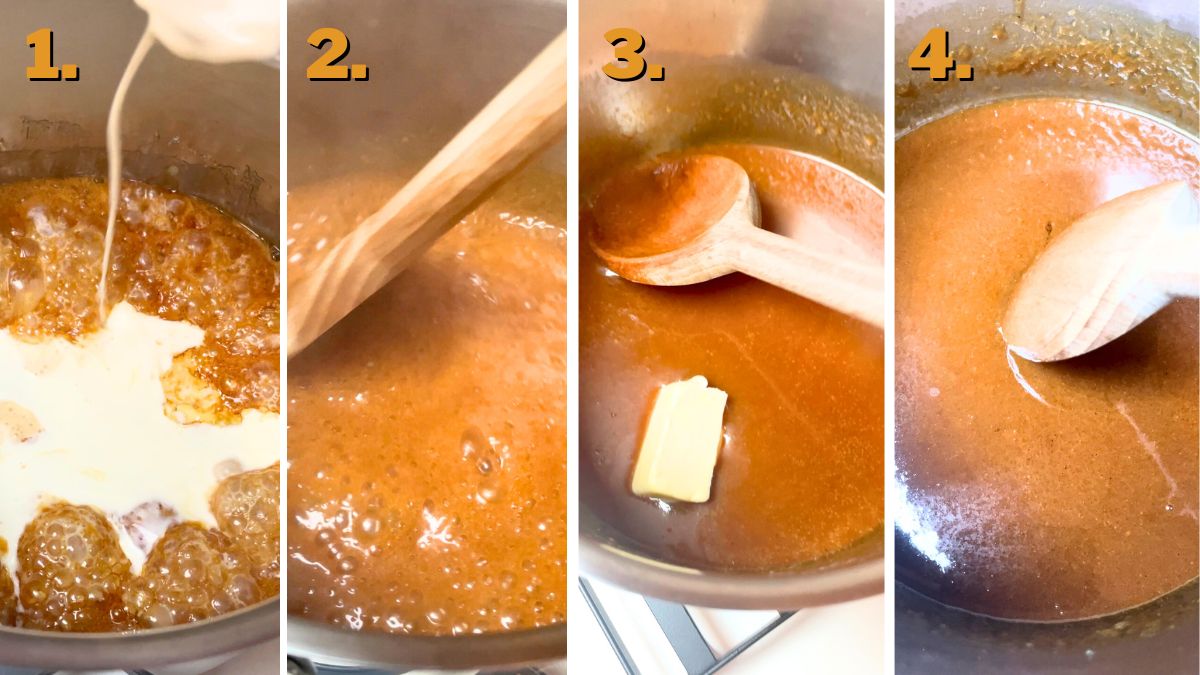 Making the Caramel for Chocoflan Cupcakes 1