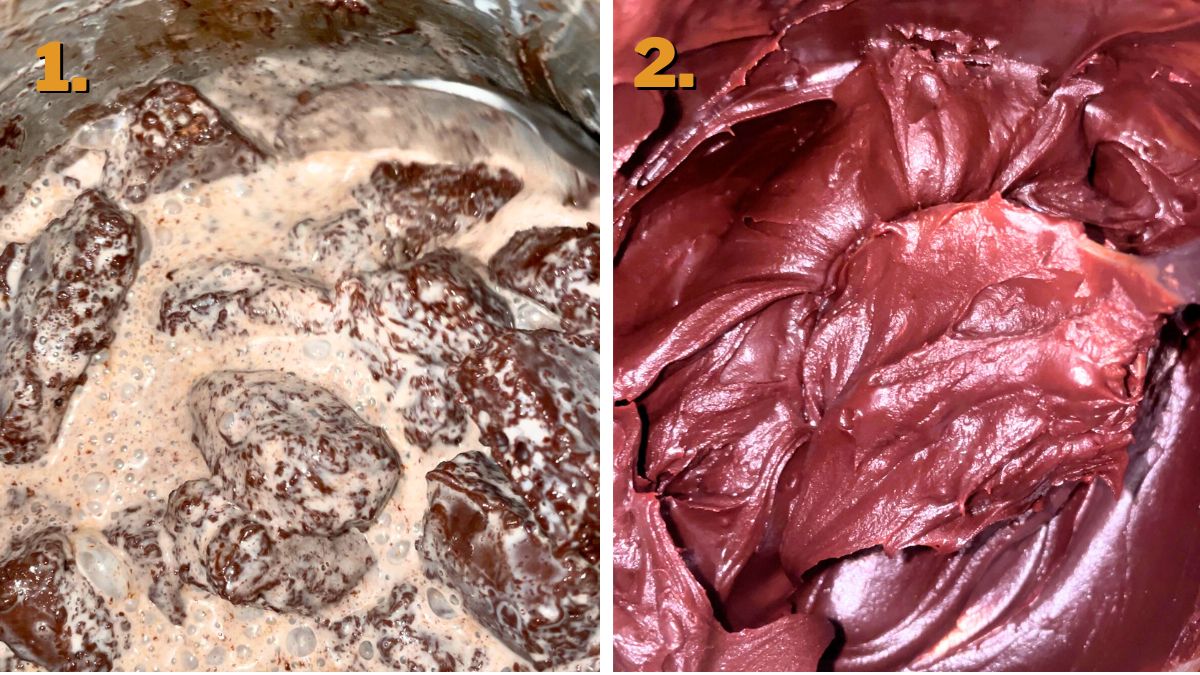 Making the Chocolate Ganache for the Blank Space Cake