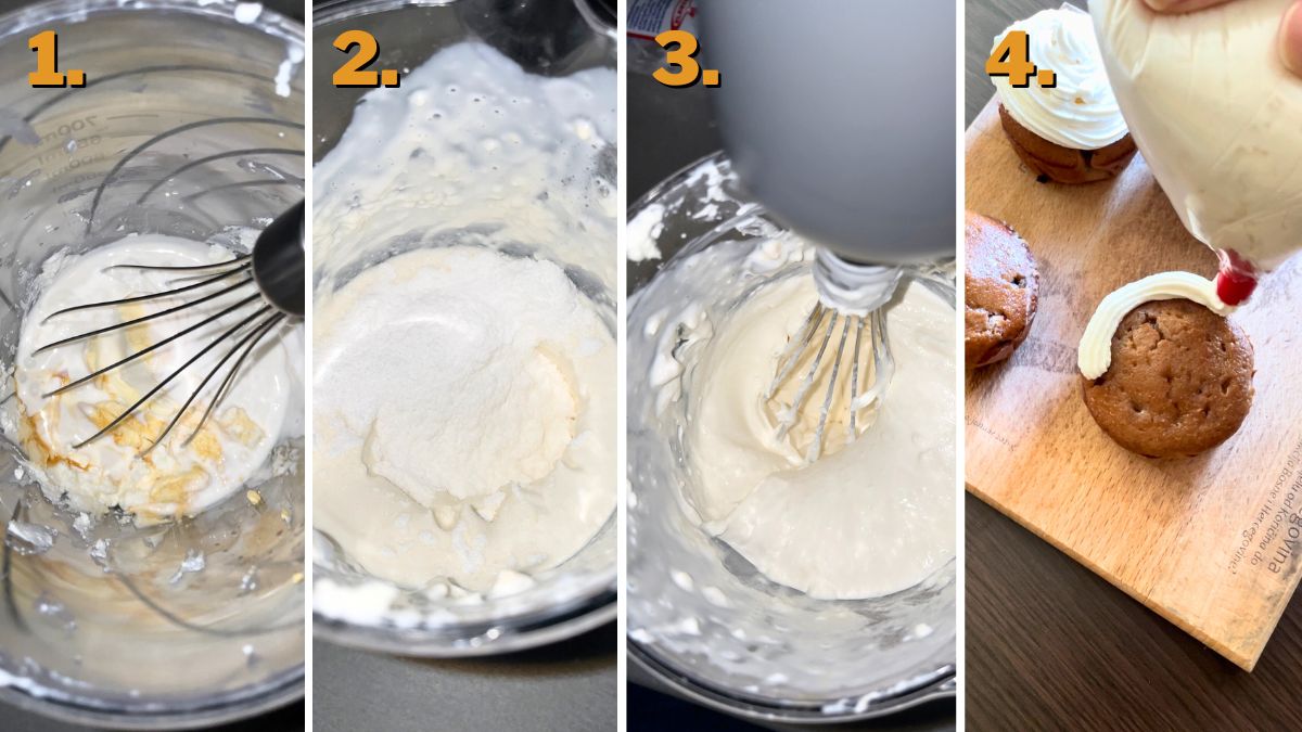 Making the Cream Cheese Frosting for Tasty Oreo Crumble Cupcakes