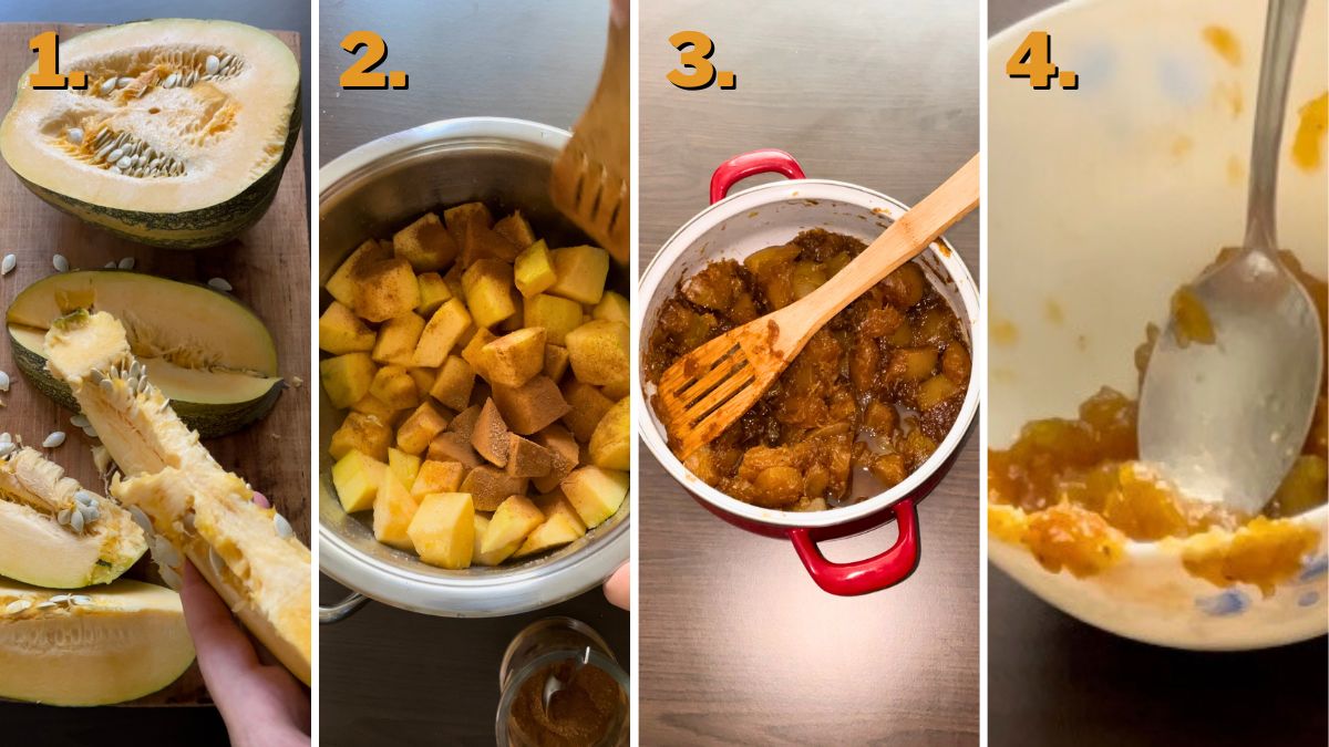 Making the Pumpkin Puree