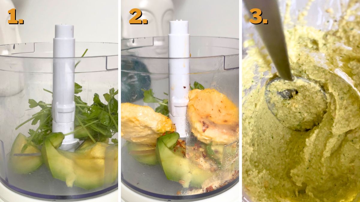 Making the Topping for Deviled Egg Cupcakes