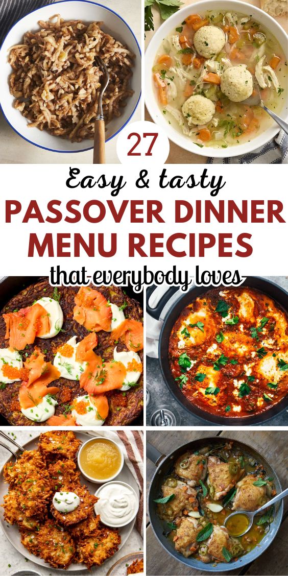PASSOVER DINNER MENU RECIPES