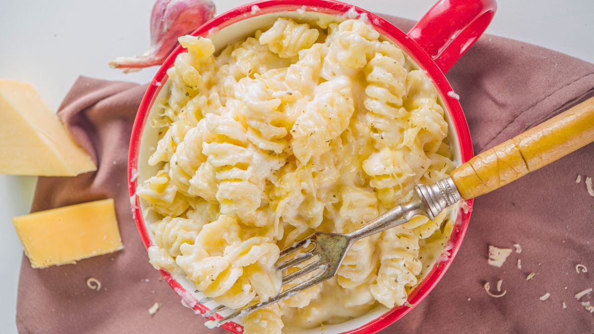 Pasta Roni with added grated Parmesan cheese