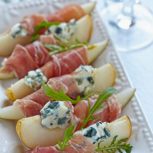 Prosciutto Pear And Blue Cheese Appetizer 2 Eats By The Beach 1