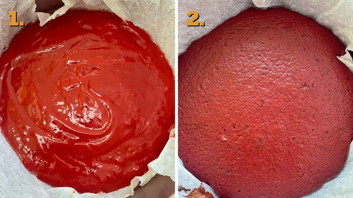 Red Velvet Marbled Cheesecake crust