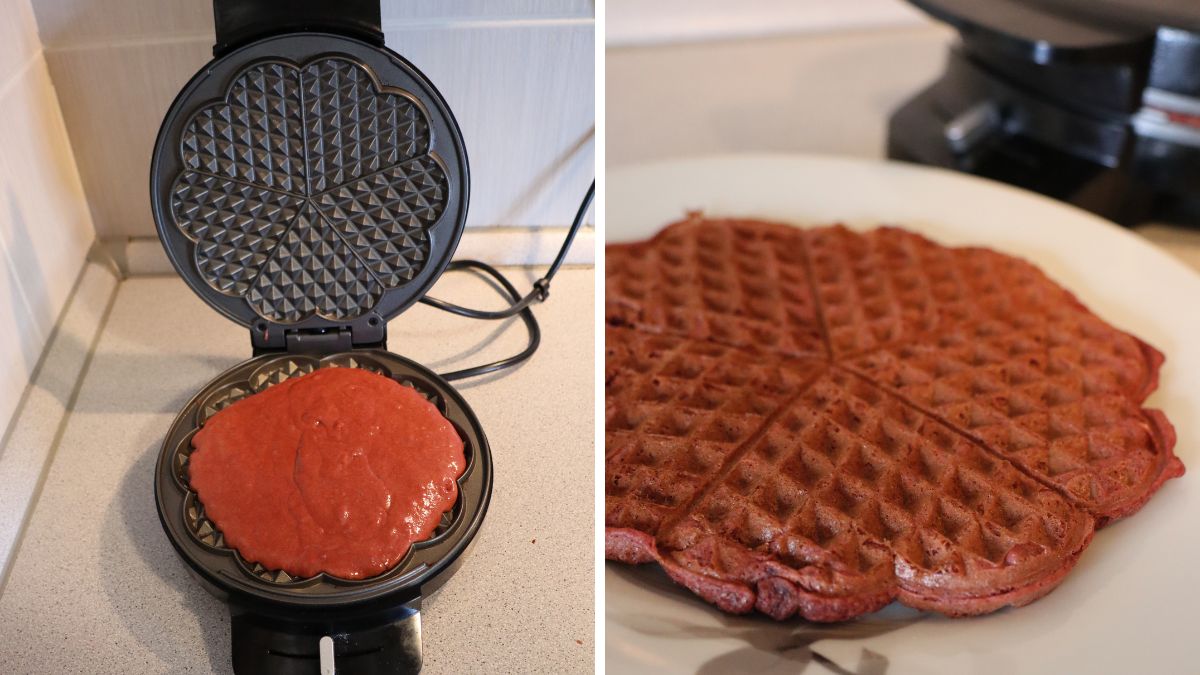 Red Velvet Waffles and Chicken